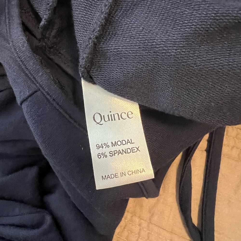 Quince French terry modal Jumpsuit Navy - Picture 5 of 5